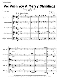 Christmas Saxophone Ensembles - Book 1 - Paul Barker Music 