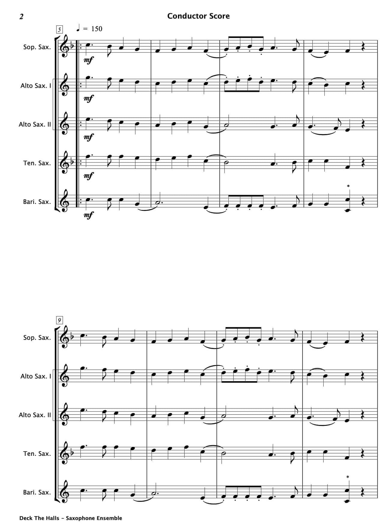 Christmas Saxophone Ensembles - Book 1 - Paul Barker Music 