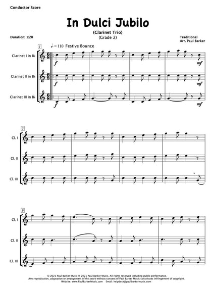 In Dulci Jubilo (Clarinet Trio) - Paul Barker Music 
