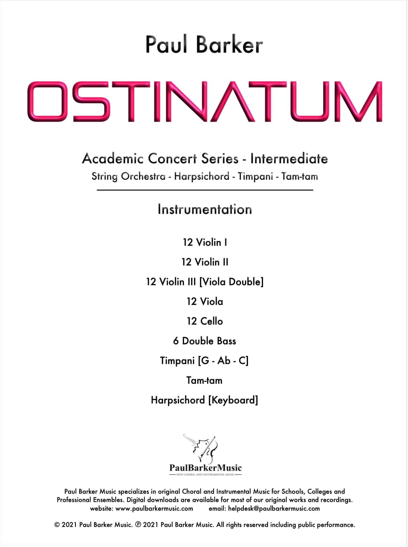 Ostinatum - Paul Barker Music 