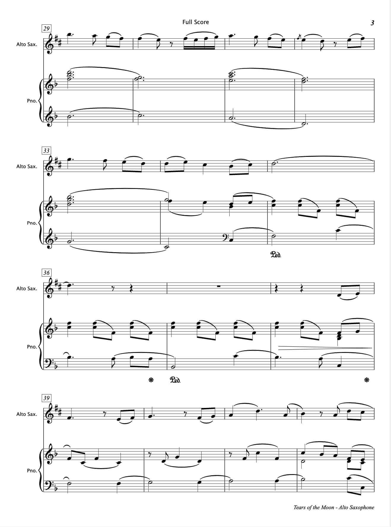 Tears of the Moon [Alto Saxophone & Piano] - Paul Barker Music 