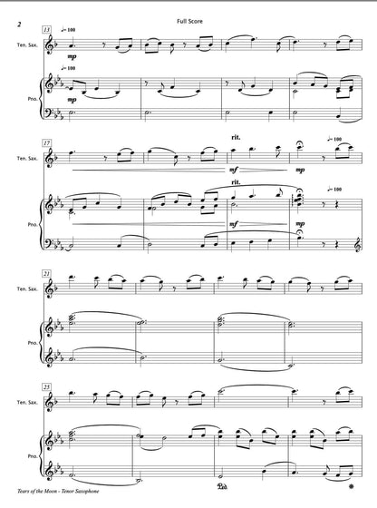Tears of the Moon [Tenor Saxophone & Piano] - Paul Barker Music 