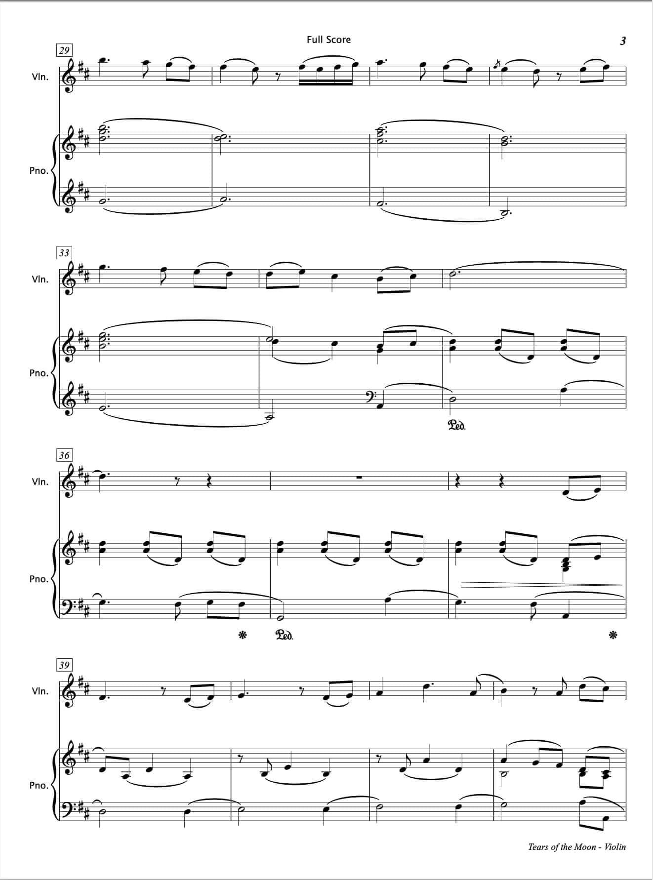 Tears of the Moon [Violin & Piano] - Paul Barker Music 