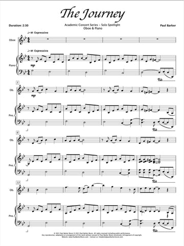 The Journey [Oboe & Piano] - Paul Barker Music 
