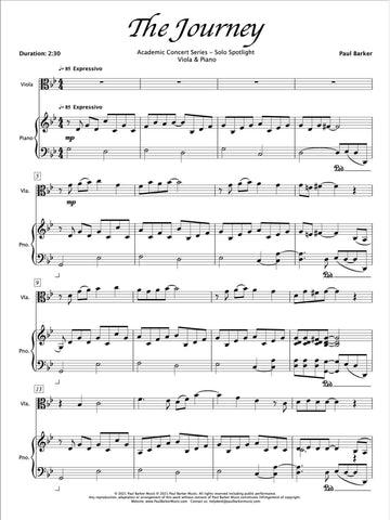The Journey [Viola & Piano] - Paul Barker Music 