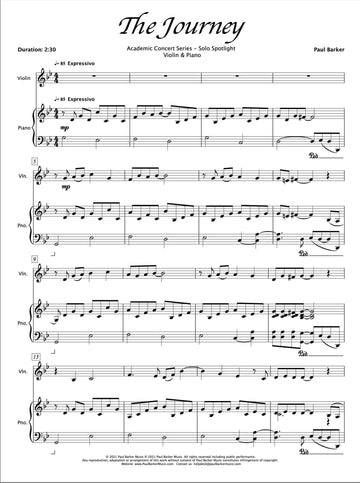 The Journey [Violin & Piano] - Paul Barker Music 