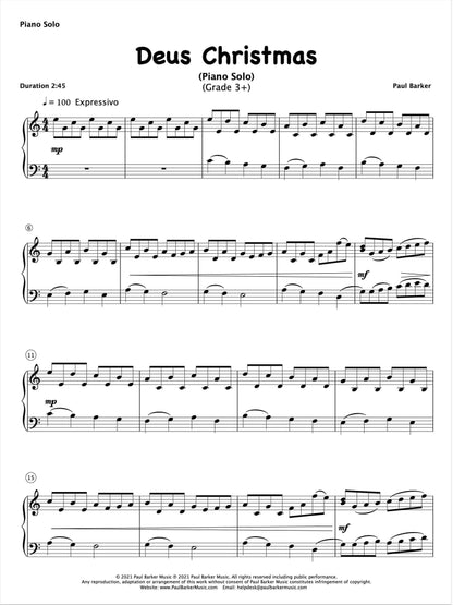 Deus Christmas (Piano Solo) - Paul Barker Music 