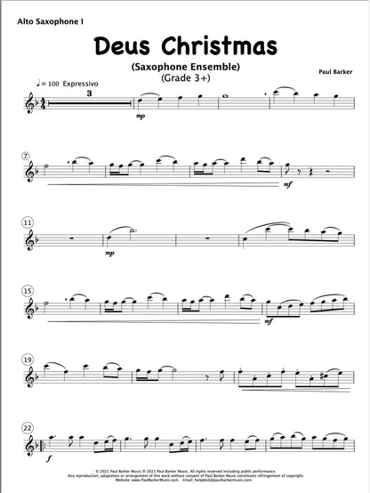 Deus Christmas (Saxophone Ensemble) - Paul Barker Music 