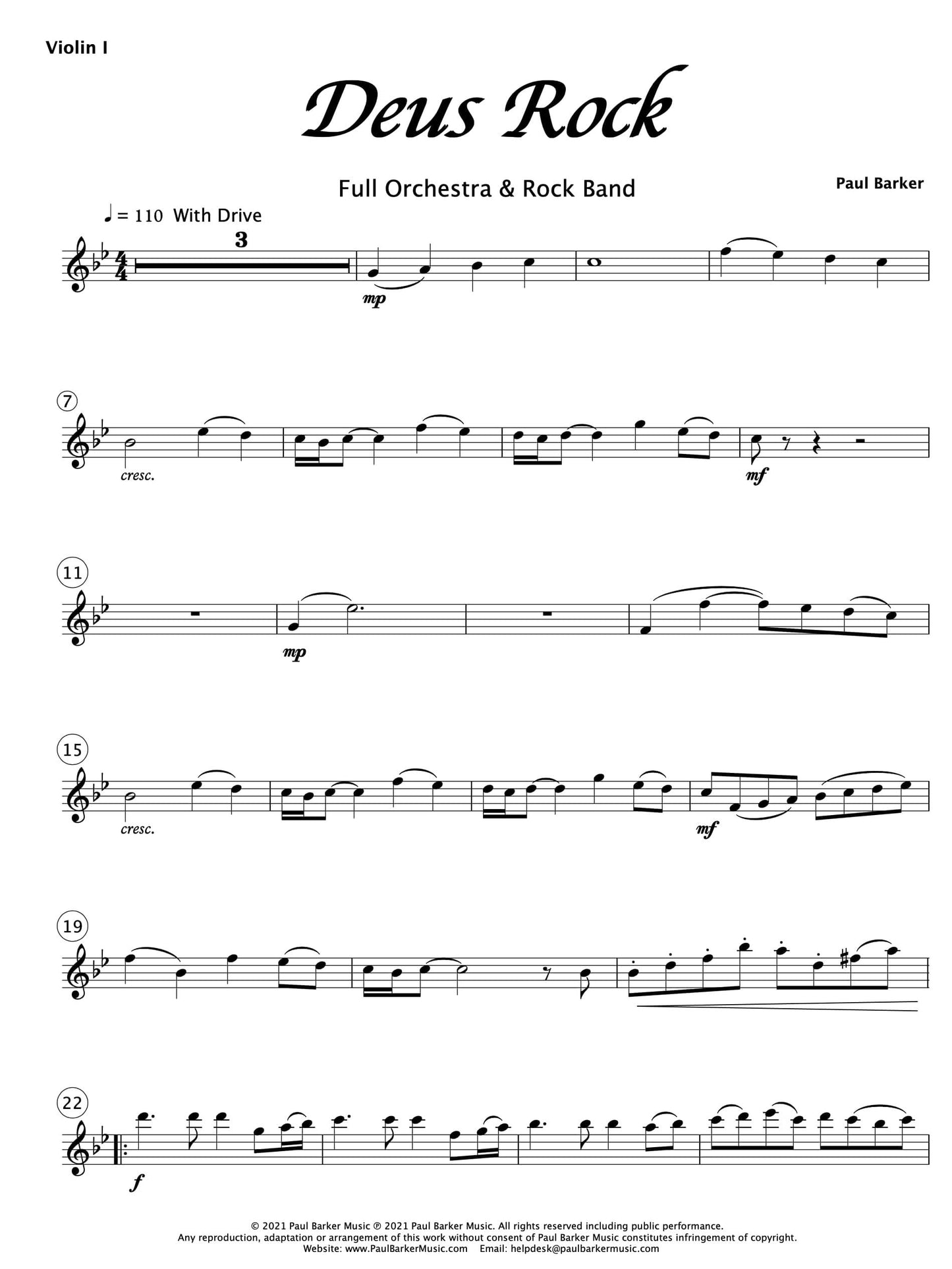 Deus Rock - Paul Barker Music 