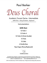 Load image into Gallery viewer, Deus Choral - Paul Barker Music 