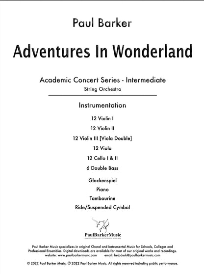 Adventures In Wonderland - Paul Barker Music 