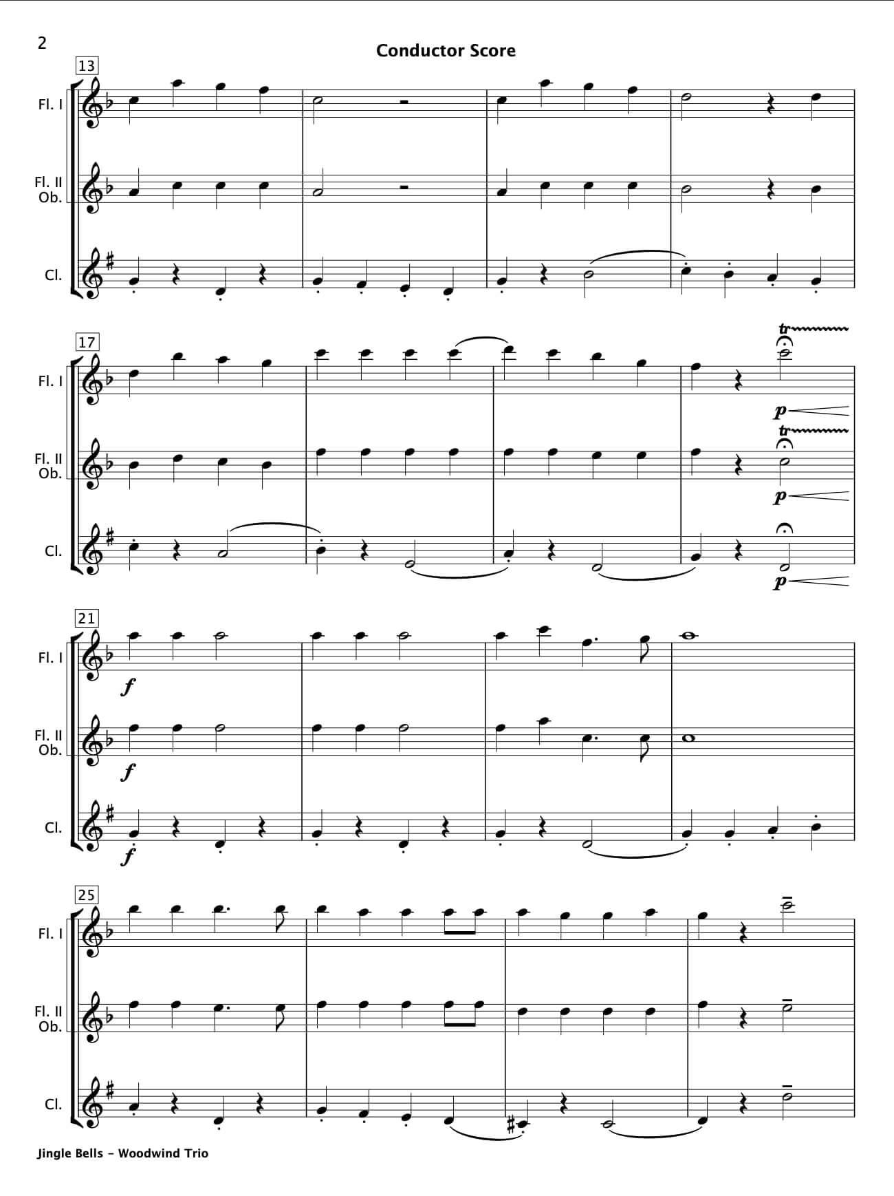 Jingle Bells (Woodwind Trio) - Paul Barker Music 