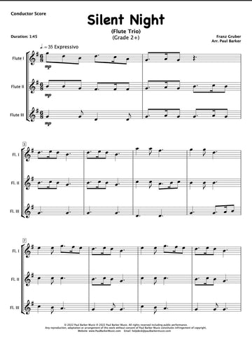 Christmas Flute Trios - Book 2 - Paul Barker Music 