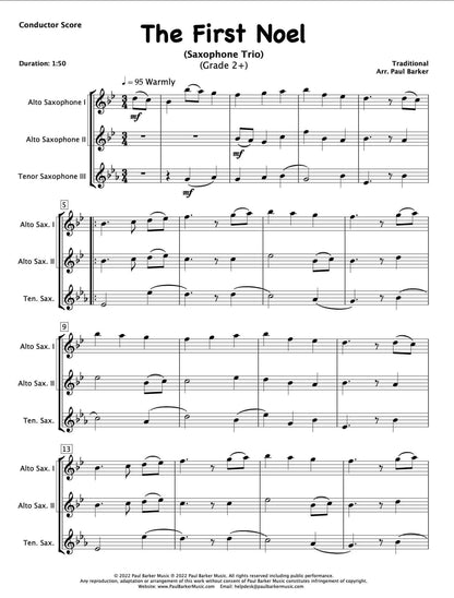 Christmas Saxophone Trios - Book 2 - Paul Barker Music 
