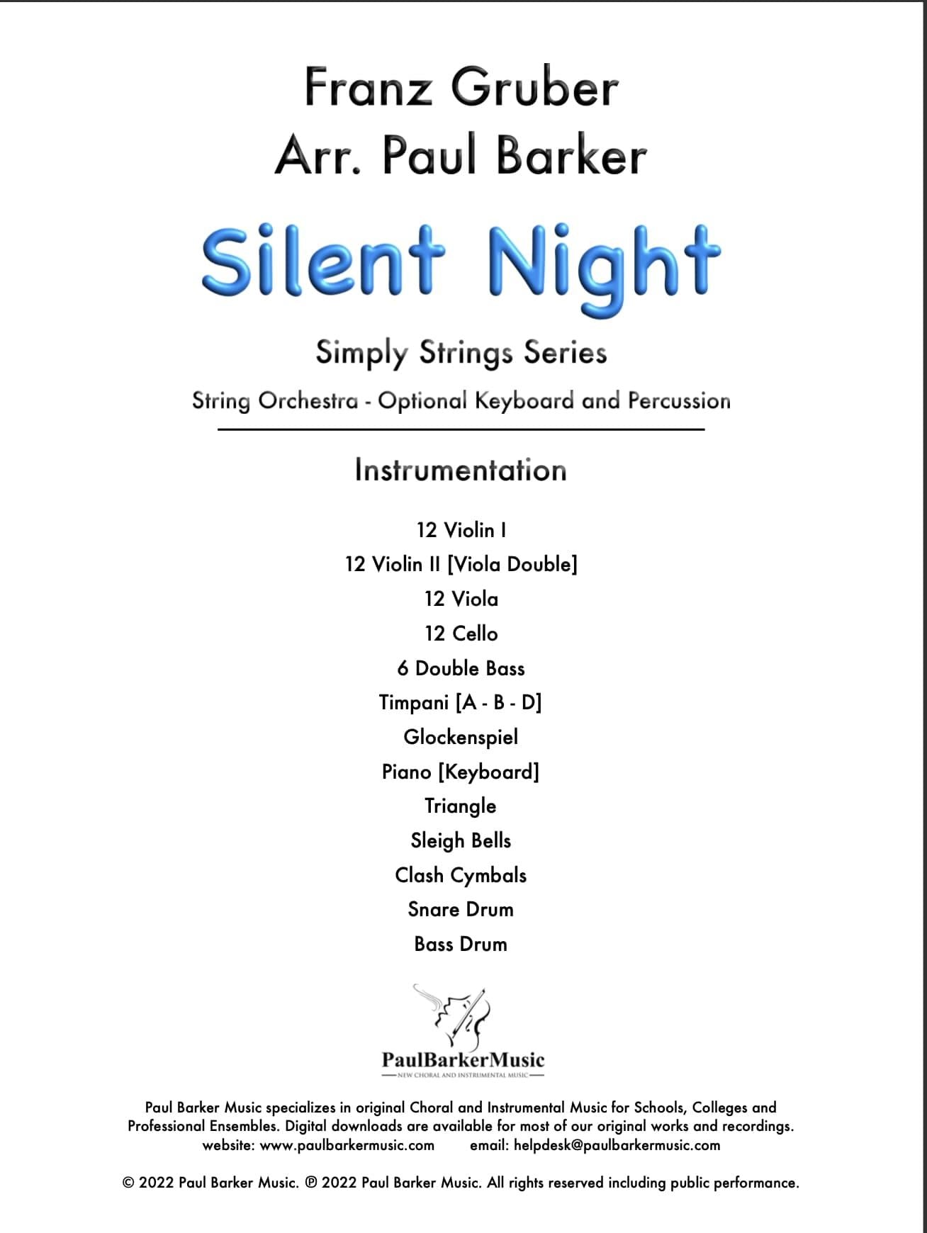 Simply Strings Series - Christmas Collection 2 - Paul Barker Music 