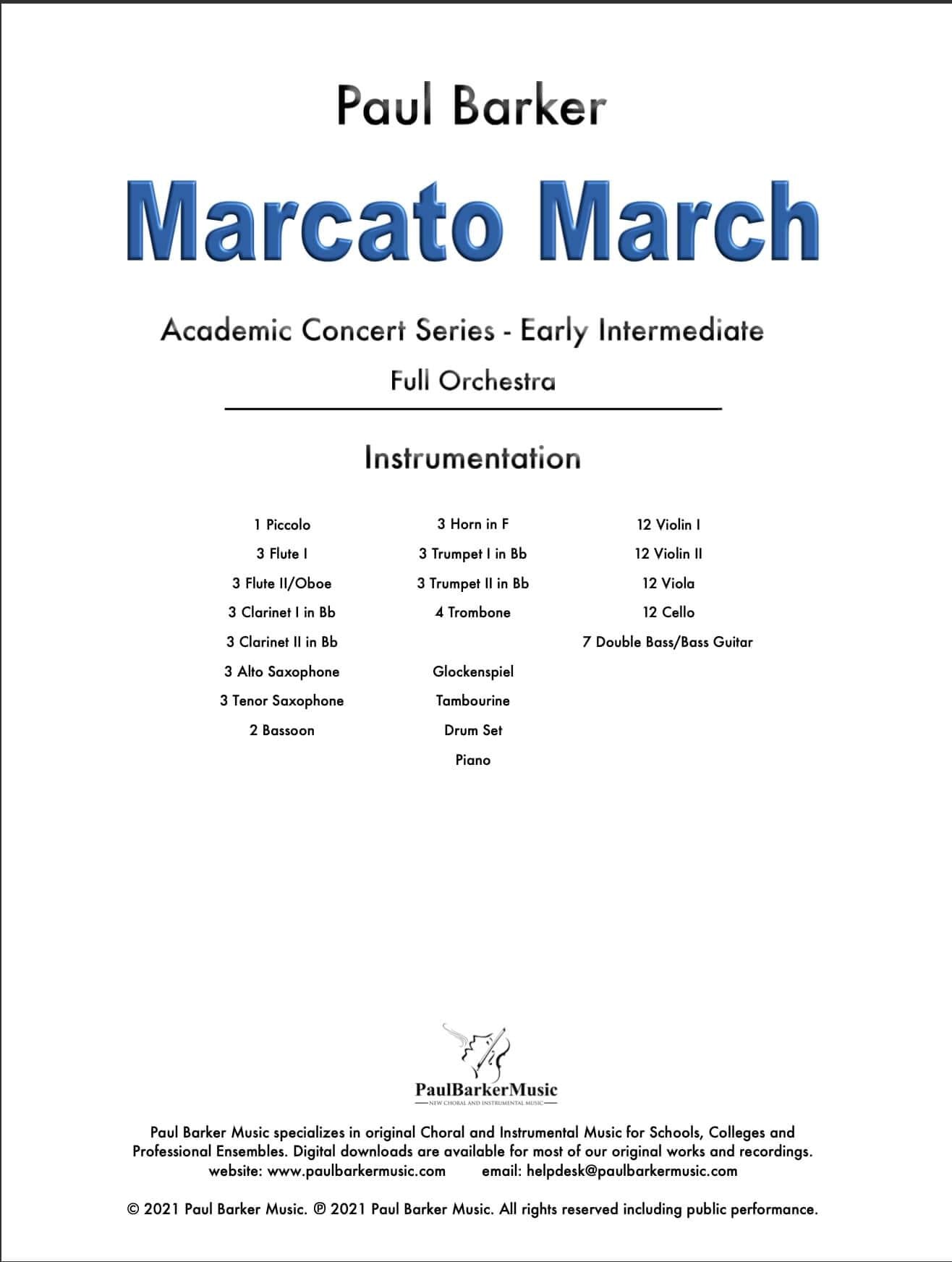 Marcato March - Paul Barker Music 
