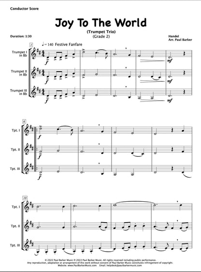 Joy To The World (Trumpet Trio) - Paul Barker Music 