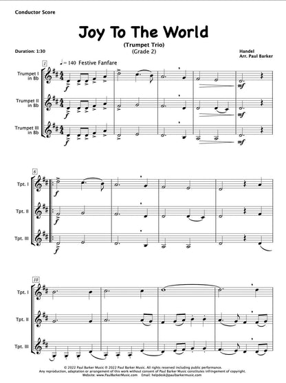 Christmas Trumpet Trios - Book 1 - Paul Barker Music 