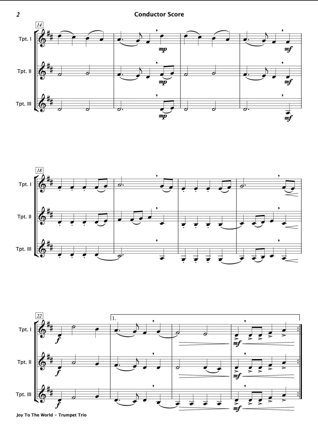Christmas Trumpet Trios - Book 1 - Paul Barker Music 