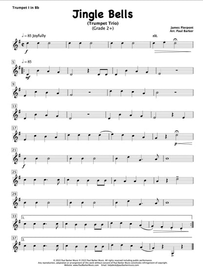 Christmas Trumpet Trios Book 2 - Paul Barker Music 