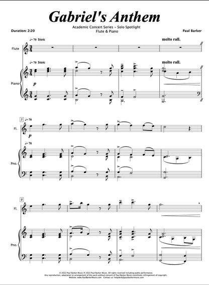 Gabriel's Anthem [Flute & Piano]