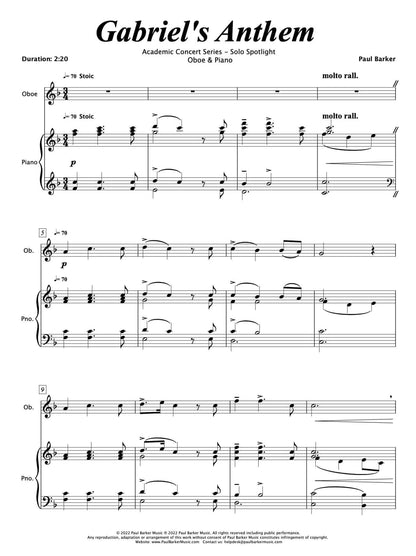 Gabriel's Anthem [Oboe & Piano]