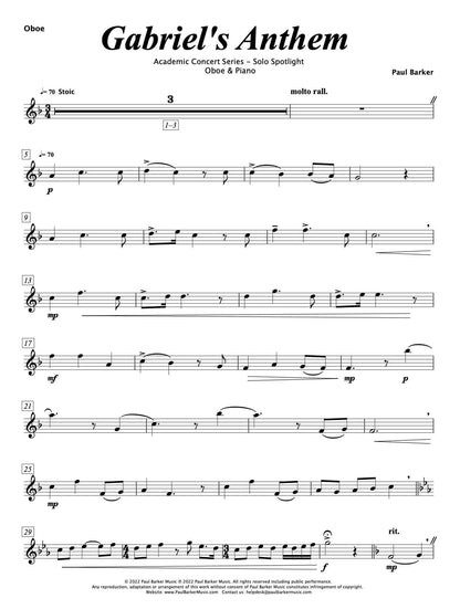 Gabriel's Anthem [Oboe & Piano]