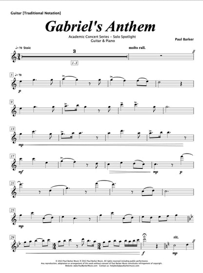 Gabriel's Anthem [Acoustic Guitar & Piano]