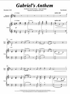 Gabriel's Anthem [Soprano Saxophone & Piano]
