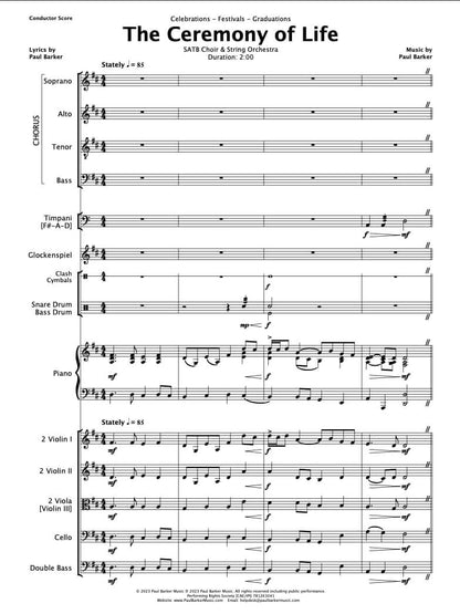 The Ceremony of Life [SAB/SATB & String Orchestra]
