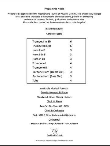 Angelus Domini (Brass Ensemble)