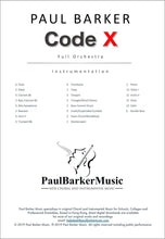 Load image into Gallery viewer, Code X - Paul Barker Music 