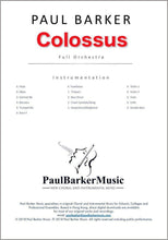 Load image into Gallery viewer, Colossus (Full Orchestra) - Paul Barker Music 