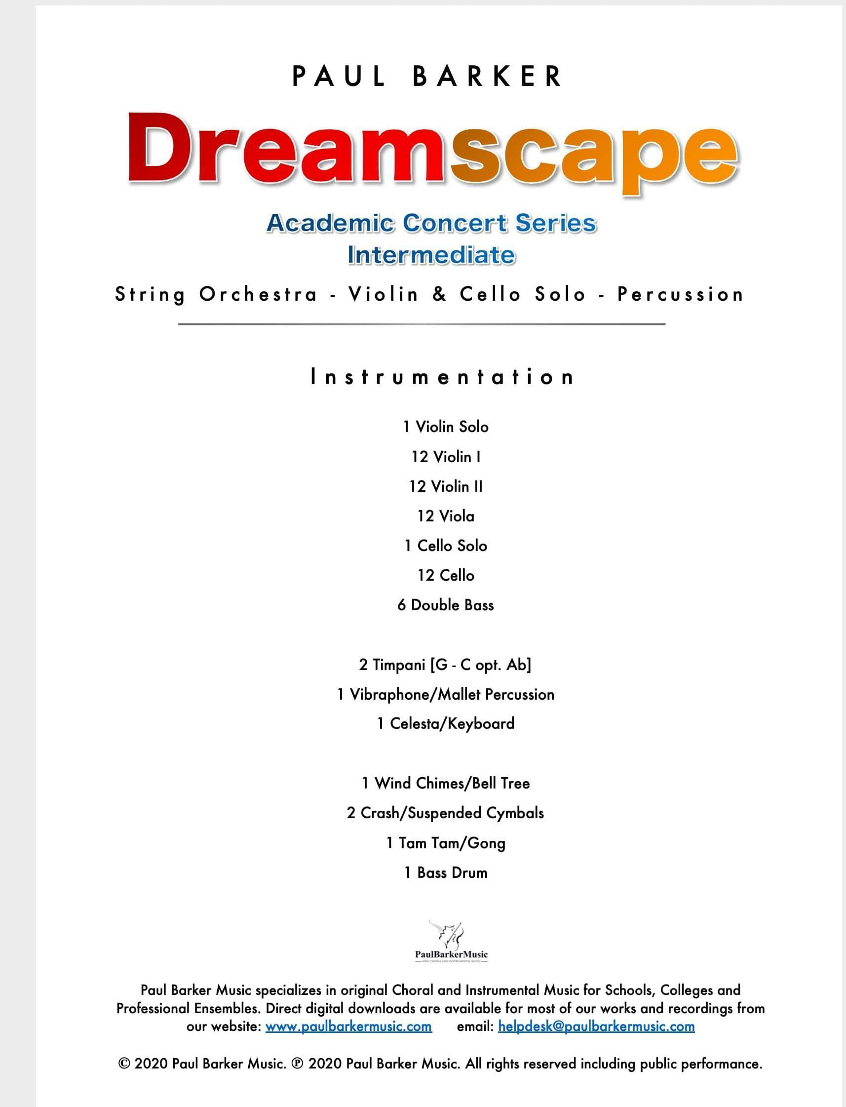 Dreamscape - Paul Barker Music 