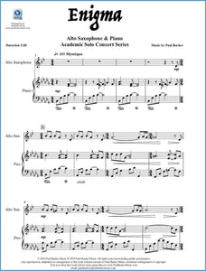Enigma (Alto Saxophone & Piano) - Paul Barker Music 