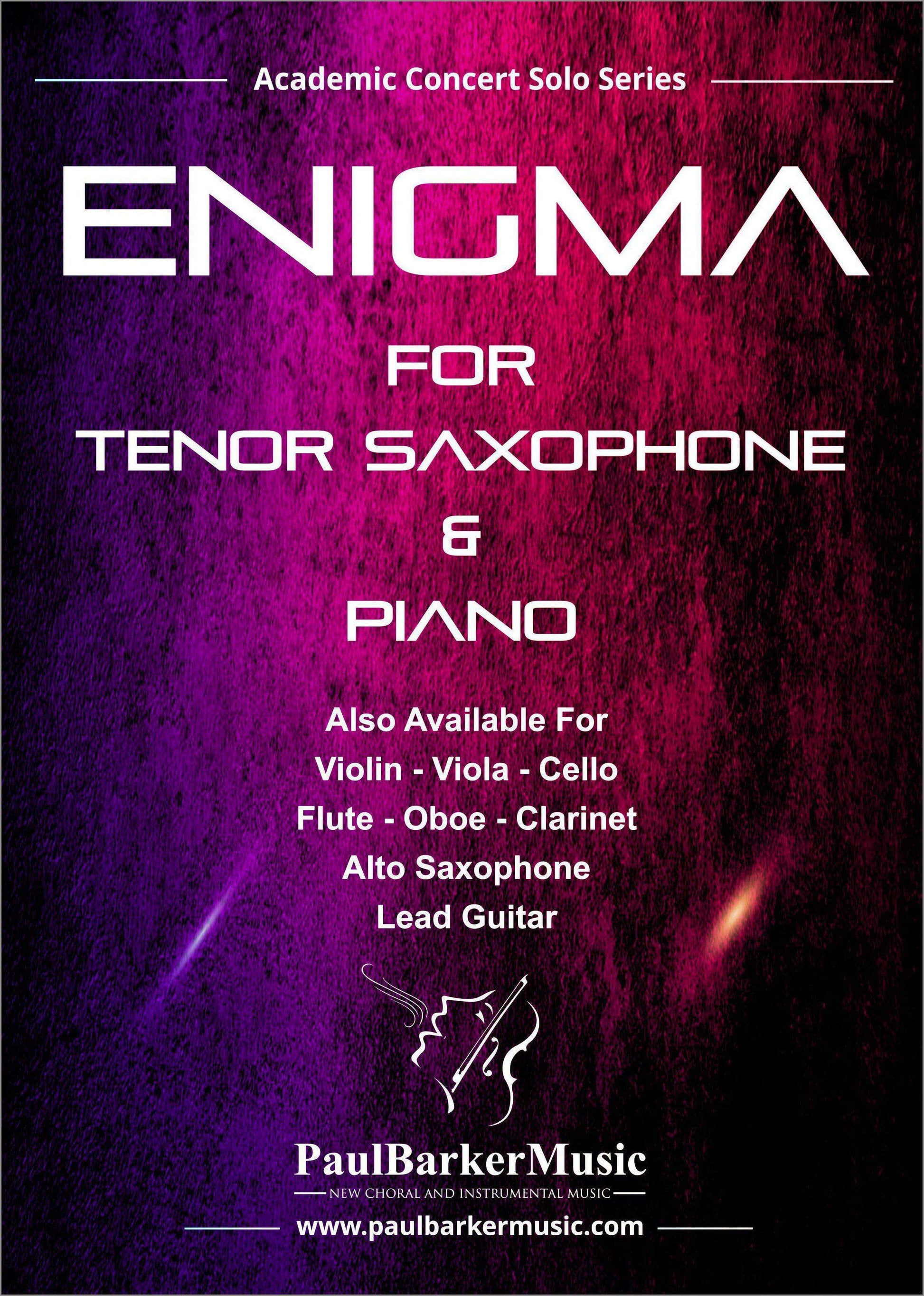Enigma (Tenor Saxophone & Piano) - Paul Barker Music 