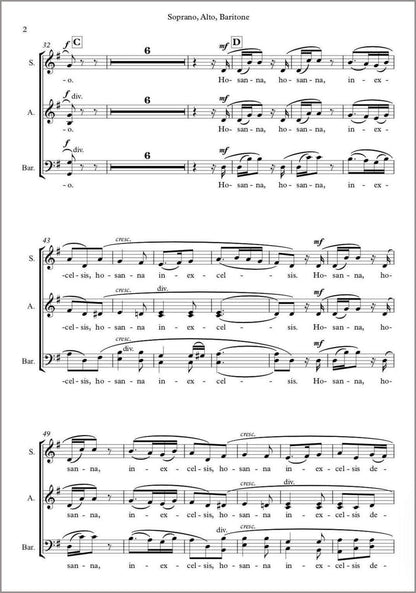 Hosanna In Excelsis Deo (SAB Choir & Orchestra) - Paul Barker Music 