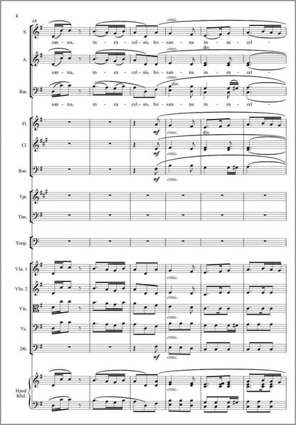 Hosanna In Excelsis Deo (SAB Choir & Orchestra) - Paul Barker Music 