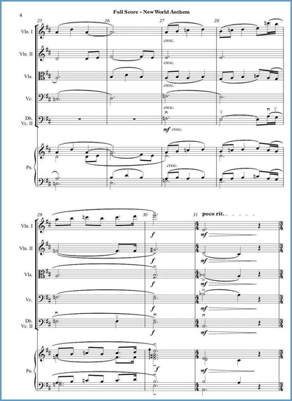 New World Anthem (String Quintet) - Paul Barker Music 