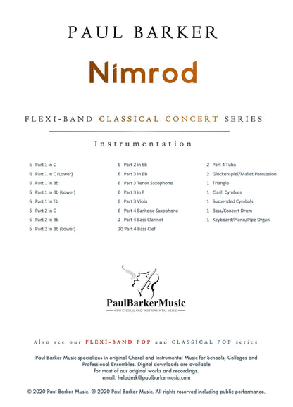 Nimrod (Enigma Variations) - Paul Barker Music 