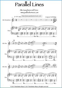 Parallel Lines (Alto Saxophone & Piano) - Paul Barker Music 