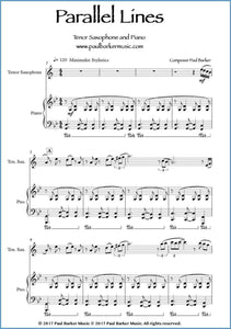 Parallel Lines (Tenor Saxophone & Piano) - Paul Barker Music 