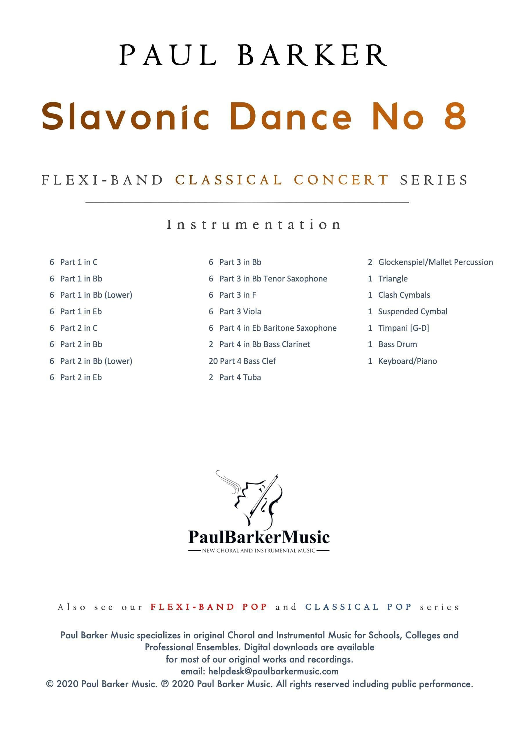 Slavonic Dance No 8 In G Minor - Paul Barker Music 
