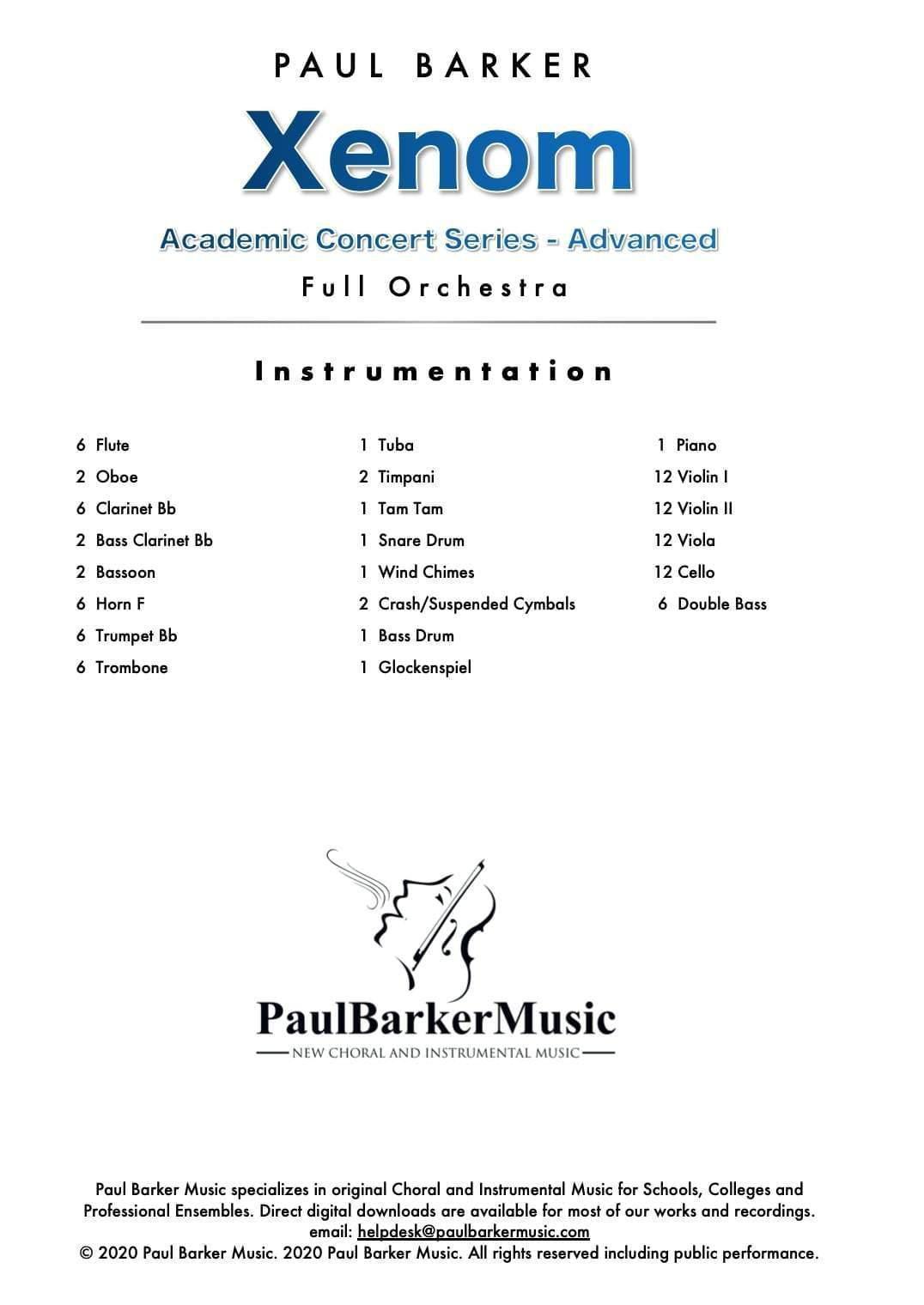 Xenom - Paul Barker Music 